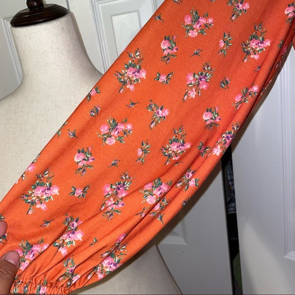 ASOS jumpsuit size 6 orange floral - Picture 10 of 11